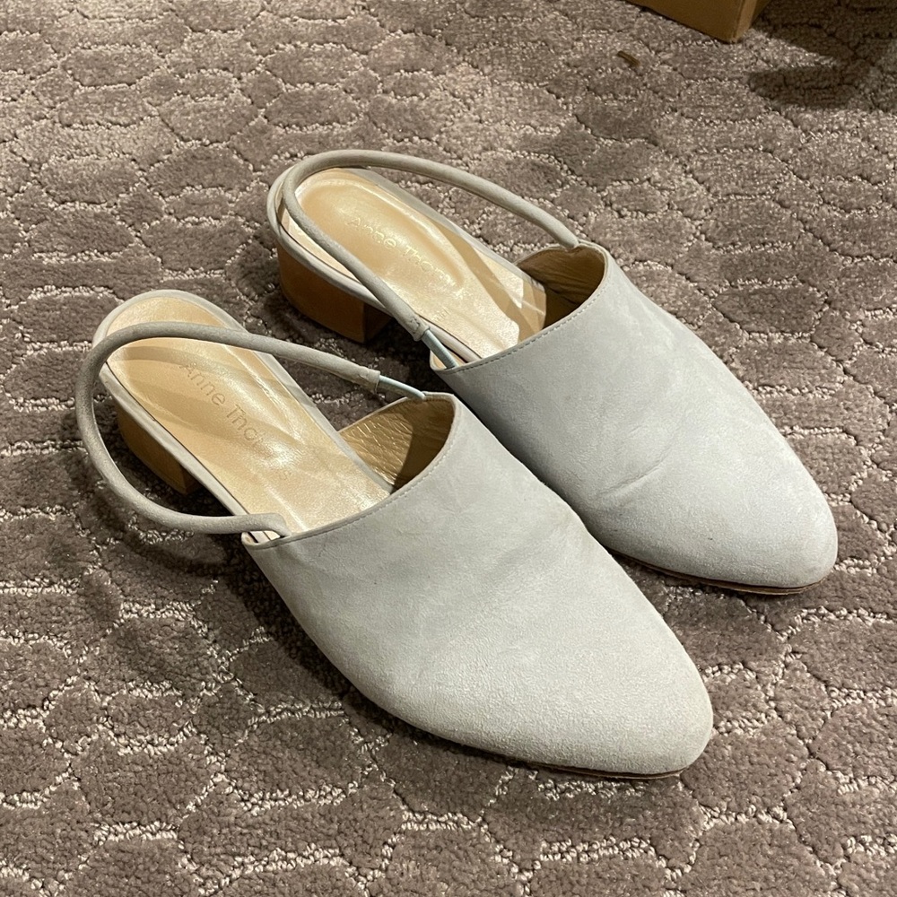 Anne Thomas Williamsburg Slingback mules Shoes sz 37